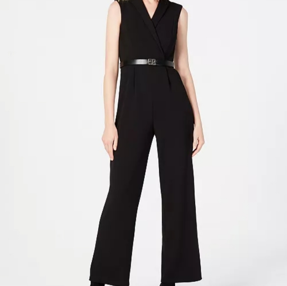 Calvin Klein Black Sleeveless Jumpsuit - Picture 2 of 4